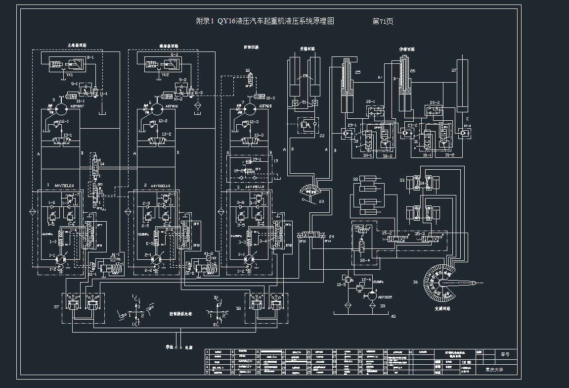 QY40��܇���ؙCҺ��ϵ�yԭ��cad�D��