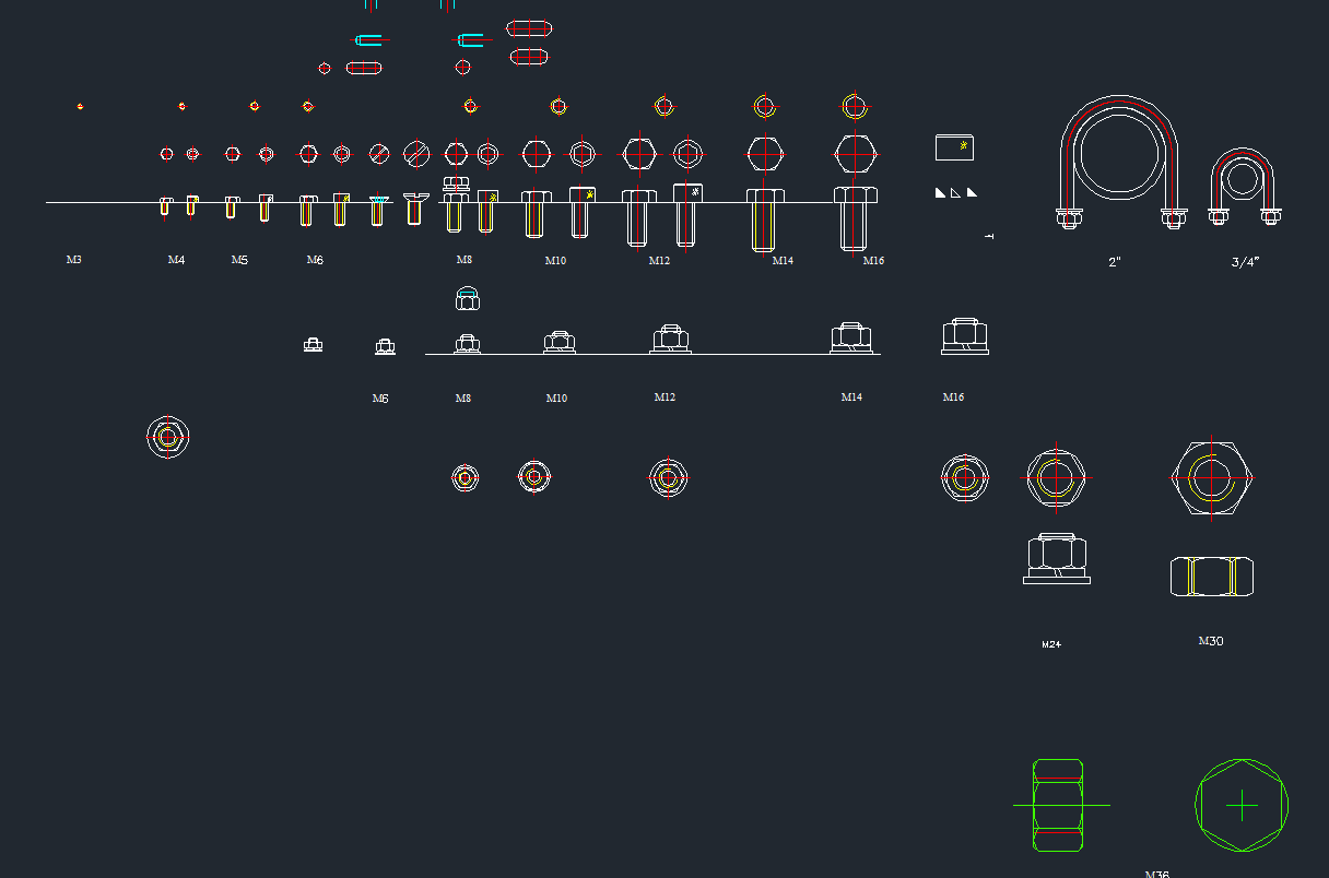 ������˨����ĸ���ݼy���ס����ӈD��CAD�D��